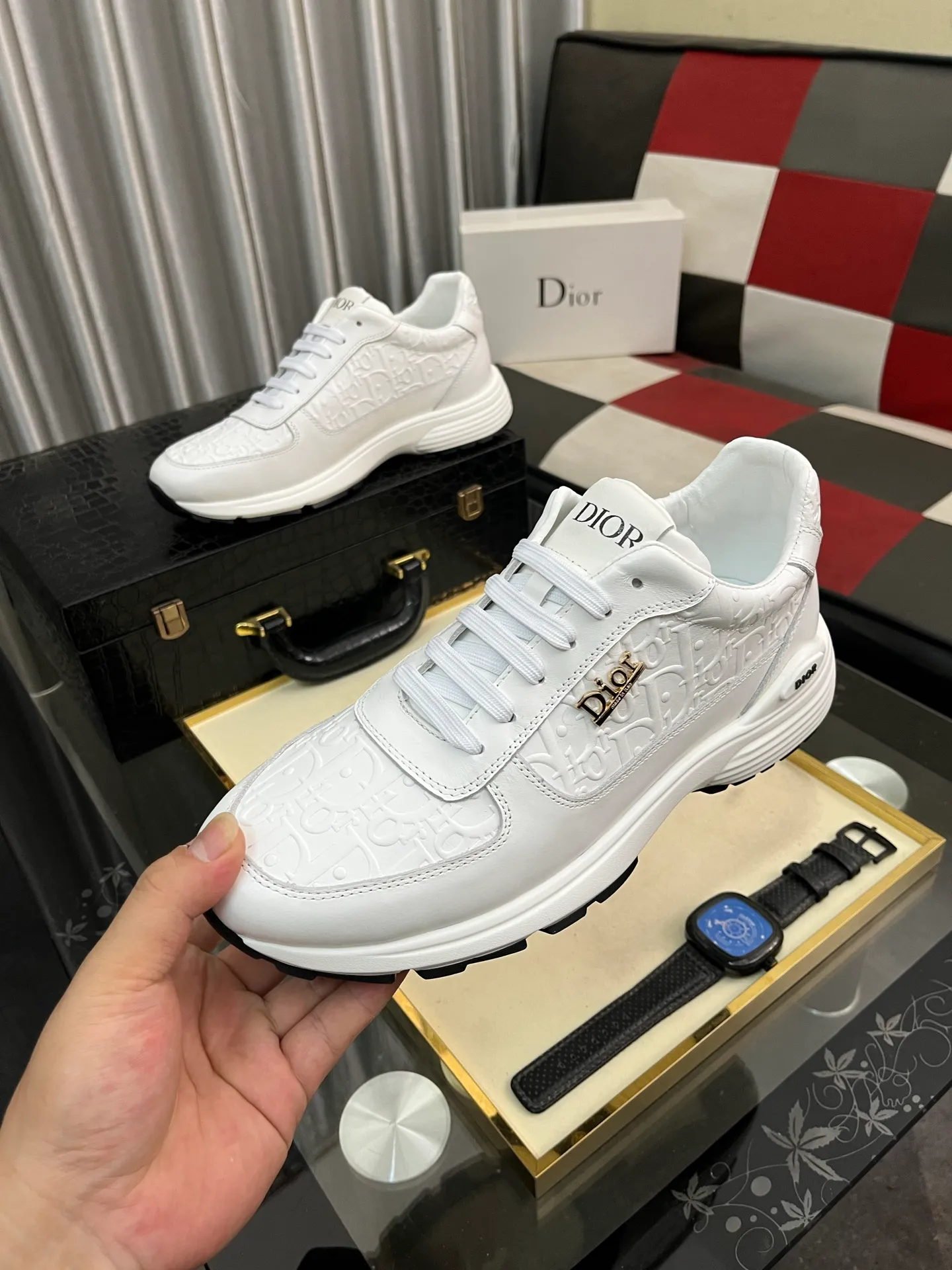 Men's Men's Shoes 💰440⌚️⌚️《DIOR*》The latest and most popular casual shoes, top brand [seduce] luxury~purchasing agent, top~quality. [Strong] The upper is made of imported breathable cowhide with woven material ➕ breathable sheepskin feet (•) and fine workmanship. Original stylish and stylish soft rubber wear-resistant and non-slip outsole, light and comfortable on the foot, size: 38-443️⃣colors available